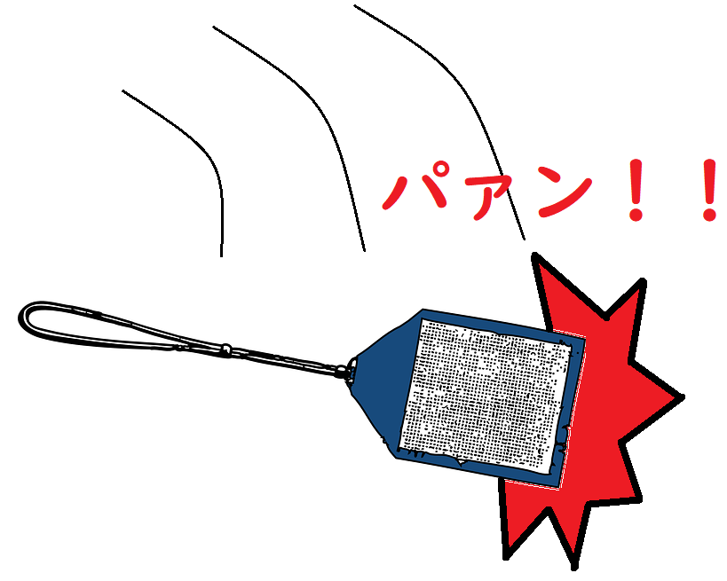 ゴキブリをハエ叩きで退治