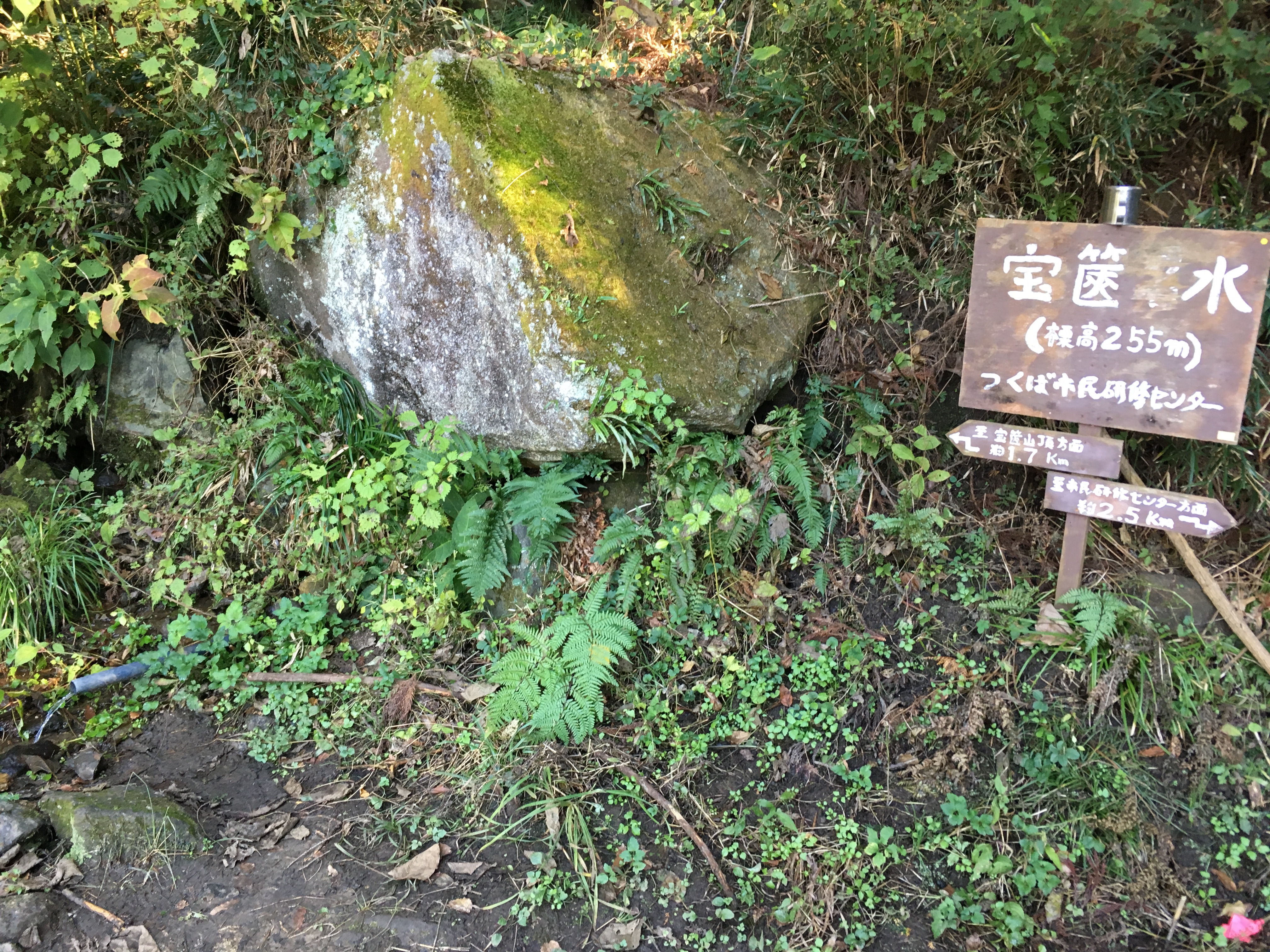 ダイエット登山　宝篋山の湧き水