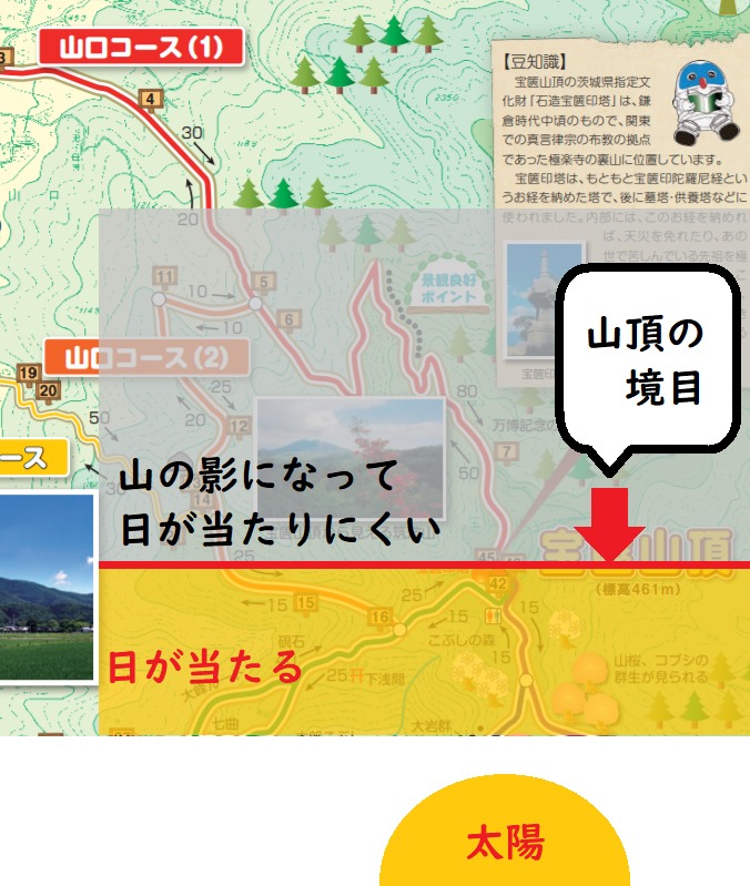ダイエット登山　宝篋山の日陰