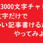 文字のみ　3000文字