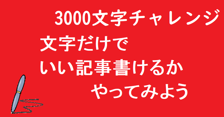 文字のみ　3000文字